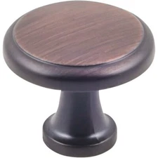 (4-10pk)-KasaWare 1-3/16 In. Dia. Brushed Oil Rubbed Bronze Cabinet Knob 