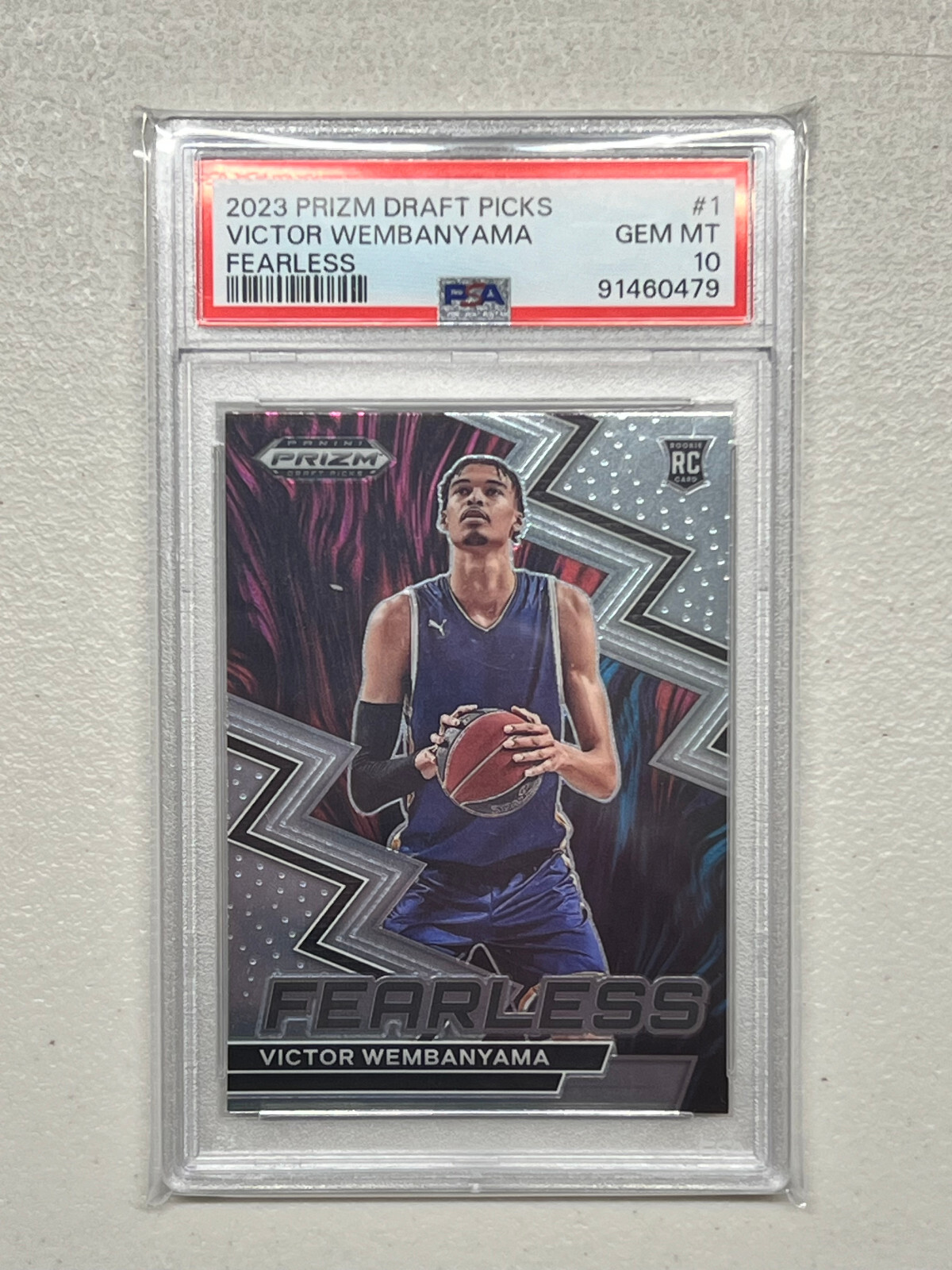 2023-24 Panini Prizm Draft Picks Fearless Victor Wembanyama PSA 10