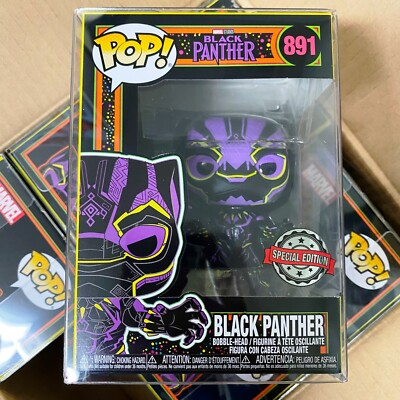 #ad Funko Pop Marvel Black Light : Black Panther #891 Vinyl Special Exclusive quot;Mintquot; $20.00