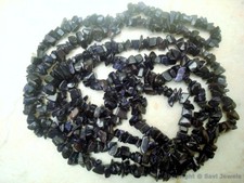 Blue Goldstone 5-3mm Chips Gemstone Beads 35" strand - Gorgeous sparkle color