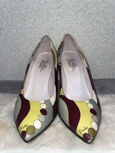 EMILIO PUCCI Pumps high heels women's shoes EU35 US4.5 Heel 9.5cm GOOD - Picture 4 of 9