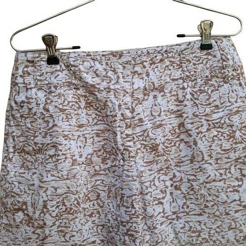 Tyler Boe Shorts Mid Rise Bermuda Walking Cotton Blend Swirl Crackle Tan Sz 4 - Picture 6 of 12