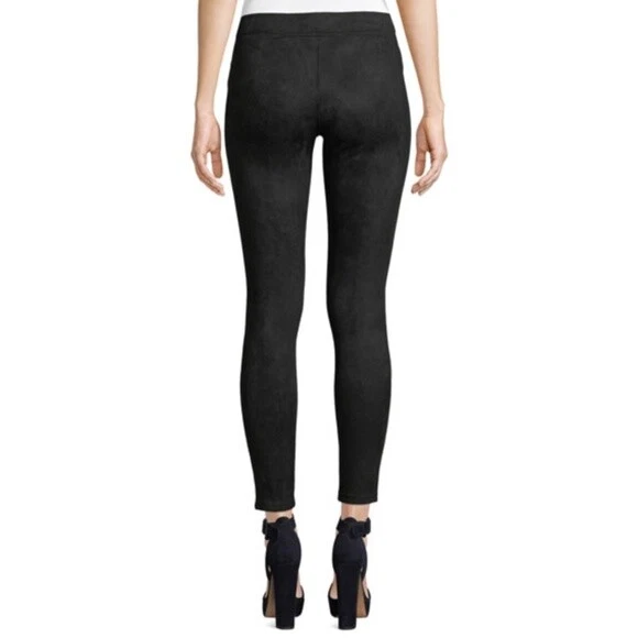 Leggings para mujer David Lerner talla XS elásticos recortados imitación gamuza negros Foto 2 de 4