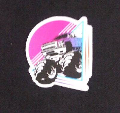 Colorful Retro Monster Truck Cool Monster Truck Sticker 2 1/8'' x 1 7/8'' (E)