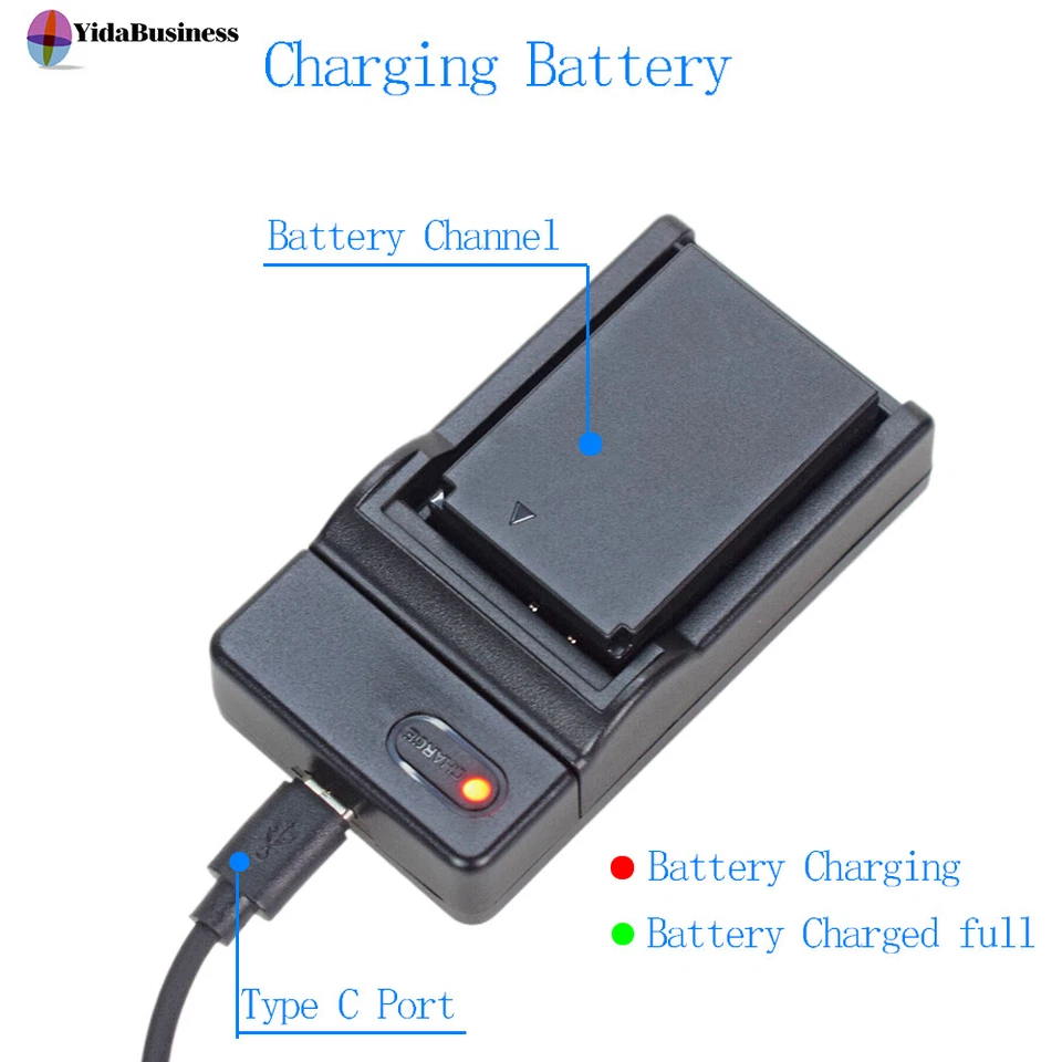 Battery or USB Charger for Canon LP-E12 LC-E12 Canon EOS M50 Mark II EOS M100 - Image 4 of 4