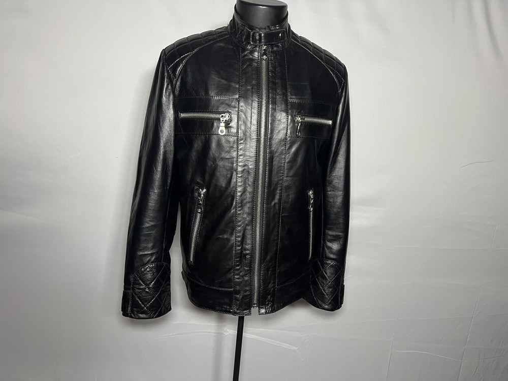 Custom-Made Men's Leather Jacket Handcrafted in USA by Skilled Tailors