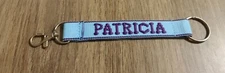 New Patricia Personalized Keychain Blue and Purple