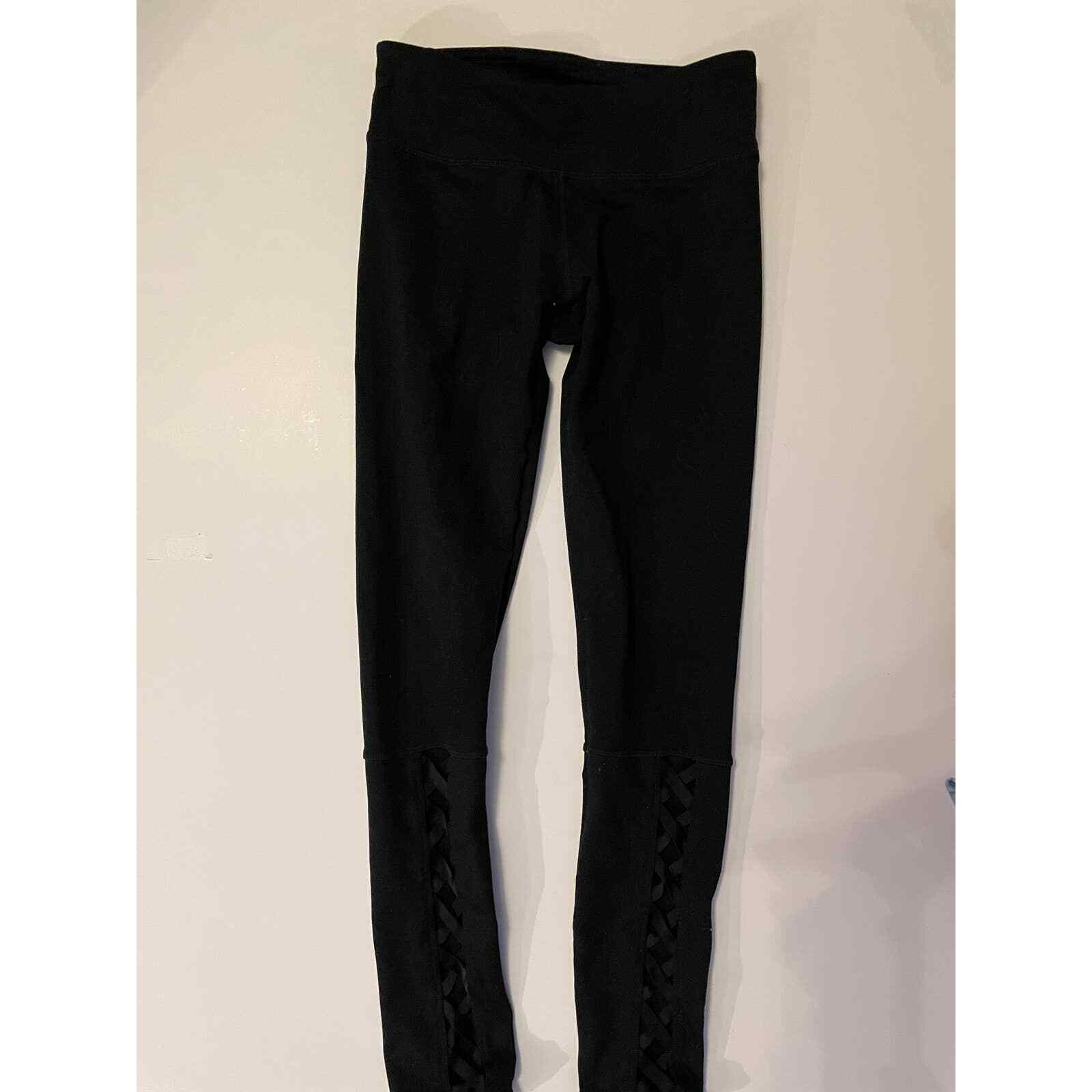 Fabletics Solid Black Stretchy Hot Yoga Pants Leg… - image 1