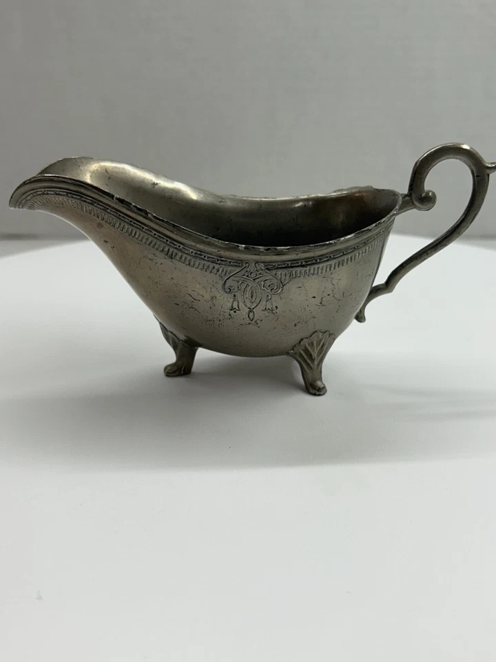 Vintage Gorham Galvanizado Níquel Prata Molho Barco - Pé Feito no Japão - Imagem 2 de 4