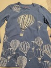 Girls New Shirt Long Sleeves Blue Size 10 Silver Hot Air Balloon Smile Everyday — photo 2