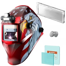 TRQWH Welding Hood Auto Darkening Welding Helmet With 3.0 Diopter Magnifying Len