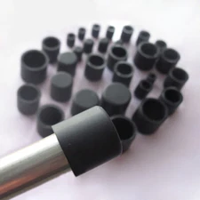 Black 2.8~60.5mm Silicone Rubber Hose End Blanking Cover Caps Cap Off Bung