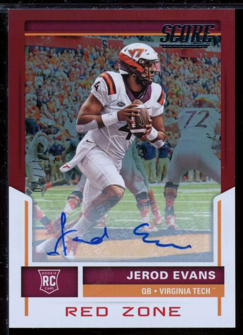 Jerod Evans Card 2017 Score Red Zone Autograph #412