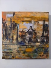 Original Abstract Acrylic Painting On Canvas