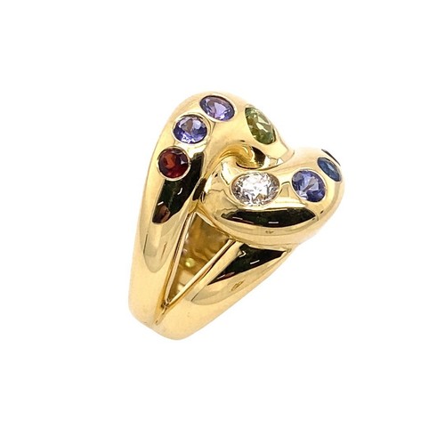 Grandma's Birthstone Ring, Set With 8 Stones In 18ct Yellow Gold - Picture 3 of 7