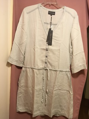 NWT Michael Stars Size Large Shirt Dress Bleach Wash $59.99 + Free Shipping