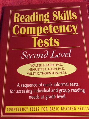 READING SKILLS COMPETENCY TEST SECOND LEVEL BARBE ALLEN THORNTON W/ POSTER