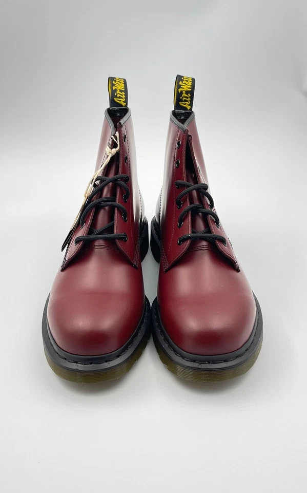 Dr. Martens Red Cherry Rouge Smooth Mens Boots Premium Casual RARE DOCS - Image 3 of 4