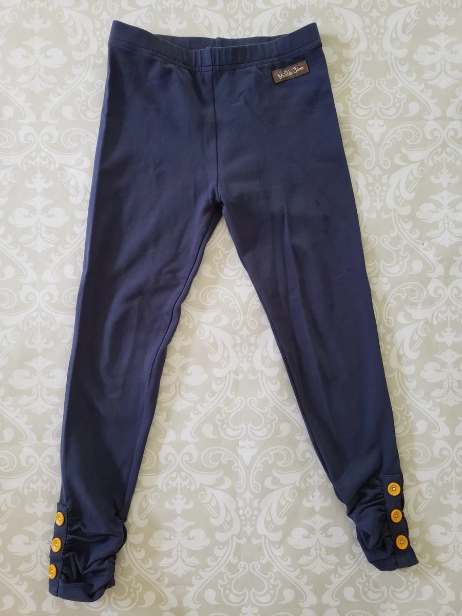Legging Matilda Jane à Volants Pour Fille - Taille 6 - Mélange De Coton - Gris Et Bleu