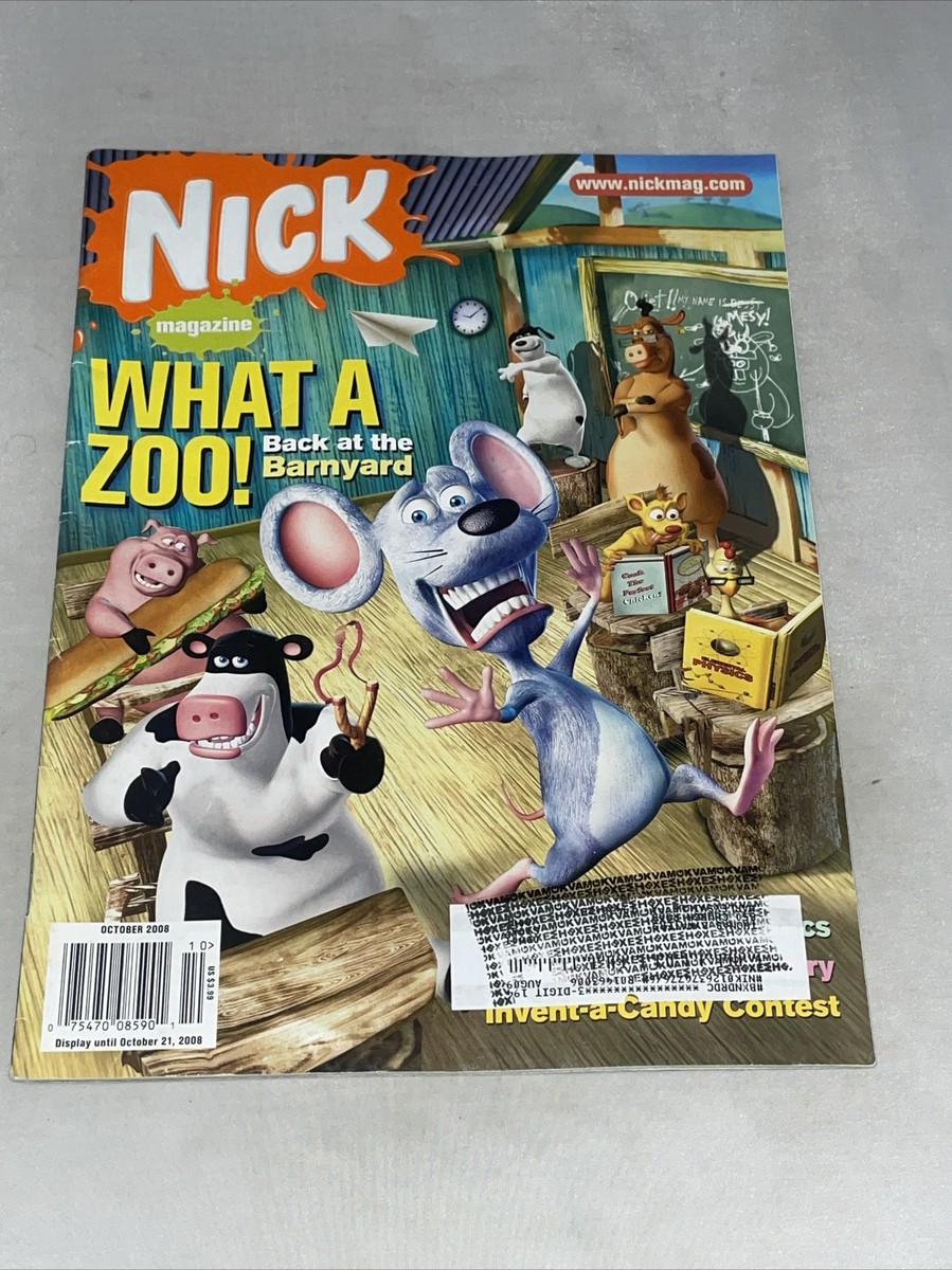 Nickelodeon Nick Magazine Oct 2008 Barnyard Bigfoot Spongebob +