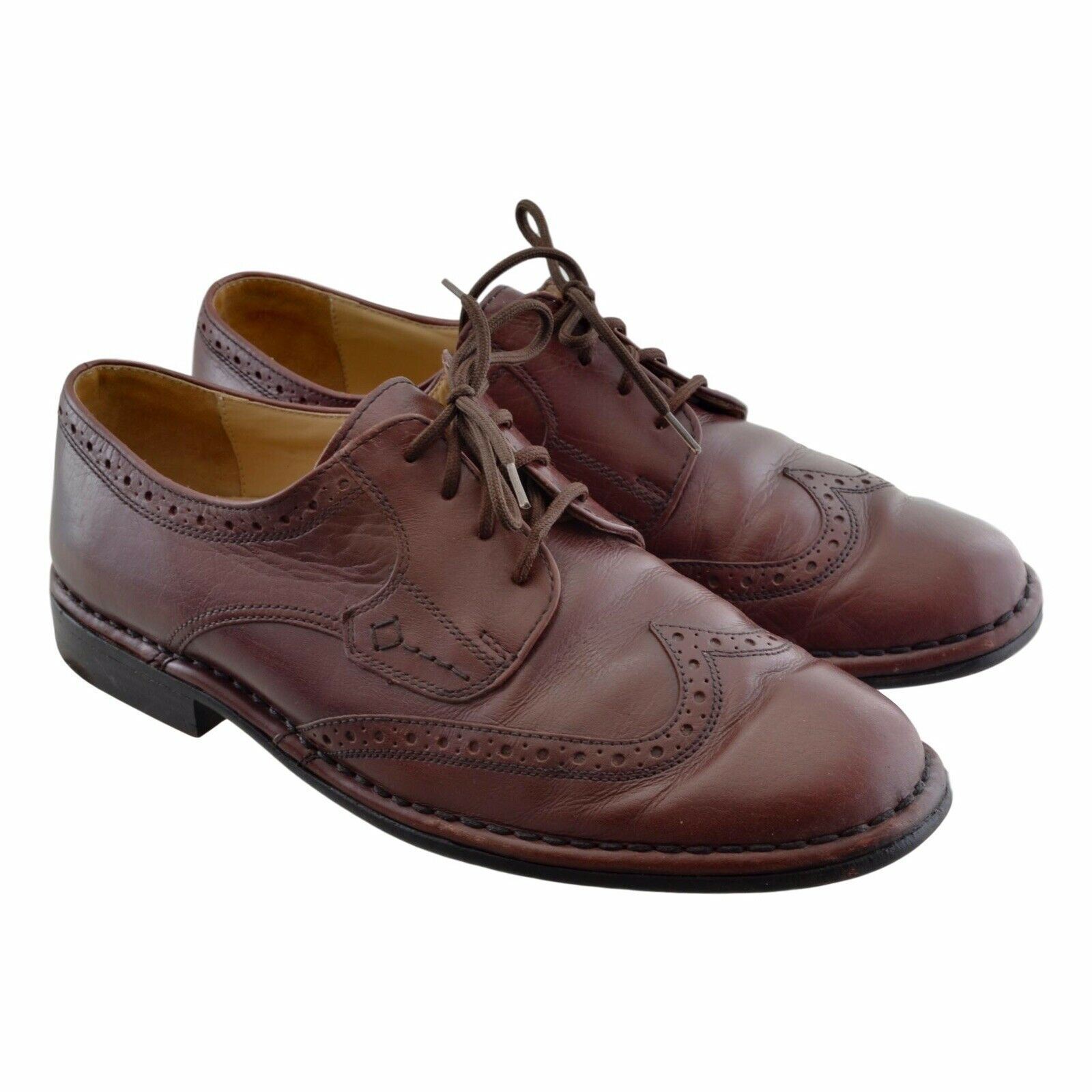 Wingtips Salamander City San-Crispino Brogued Derby Wingtips Men's Shoes Brown ...