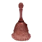 Vintage Fenton Cabbage Rose Pink Glass Bell