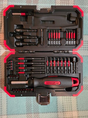 Gedore Tool Kit 44-piece w/ Ratchet Screwdriver/Storage Case/Bits (mag) - New