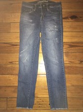 Girl's Universal Thread Size 12/00 26  Waist Denim Stretch Blue Jeans EUC