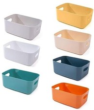 OWill 7 PCS Plastic Storage Bins and Baskets for Efficient Home 7Pcs Medium