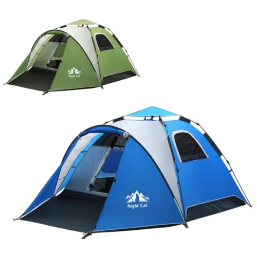 Pop Up Automatic Camping Tent 3-4 Person Waterproof Outdoor Hiking Family Tents