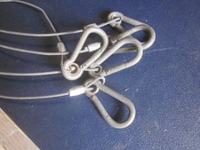 Cables de seguridad colgantes de cadena plateada con ganchos y abrazaderas de armadura para luces paquete de 5