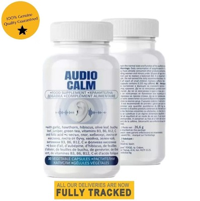 Audiocalm Audio calm Tinnitus Klingeln Ohr Linderung Ergänzung x 30 Kapseln