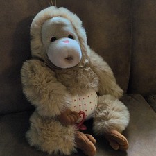 Vintage Russ Berries Chee Chee Monkey Plush Stuffed Animal With Pacifier 1991