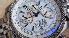 Breitling Bentley GT Watch 45mm Automatic Steel White Dial Chronograph A13363 6