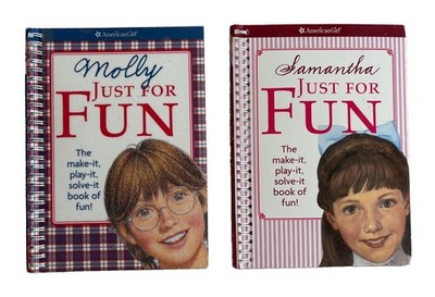 Un-used - Just For Fun: Samantha, Molly, 2 American Girl Spiral Activity Books
