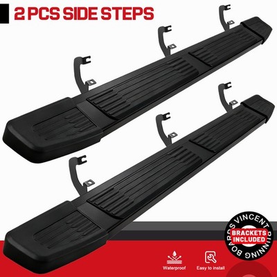 For 19-26 Silverado/Sierra 1500 Double Cab Running Boards 6'' Step Nerf Bar BLK S