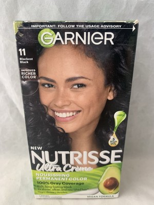 Garnier Nutrisse Nourishing Hair color Intense Blackest Black               G-11