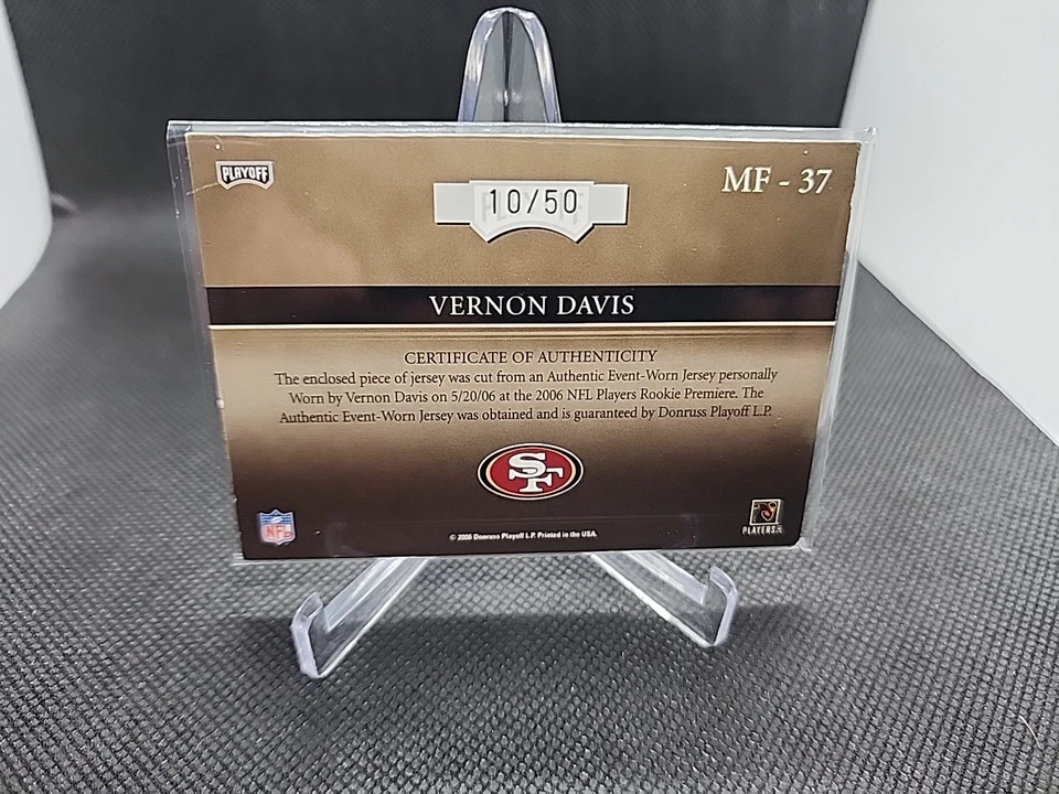 2006 Playoff Absolute Memorabilia - Marks of Fame Vernon Davis #MF - 37... - Image 2 of 2