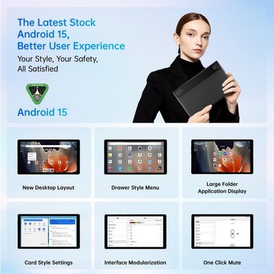 Android 15 Tablet 20GB RAM+64GB ROM 10inch Widevine L1, 6G WiFi