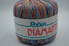 Seltenes Robin Diamante Modegarn Mehrfarbig Glanz Krepp DK Made in Spain 50g