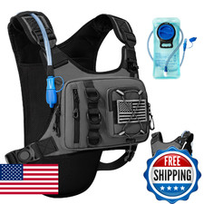 Outdoor Hydration Vest for Running  Hiking, Lightweight Breathable Water Backpa