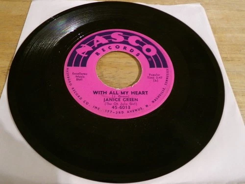 Janice Green 45 - With All My Heart - Nasco 45-6013