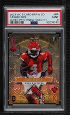 2023 5 Card Draw Stacked Deck Gold Rainbow Foil 1/1 Rashee Rice Rookie RC 19sj. rookie card picture