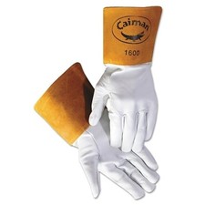1600 Goat Grain Leather/Cowhide Cuff Unlined Welding Gloves, X-Large,