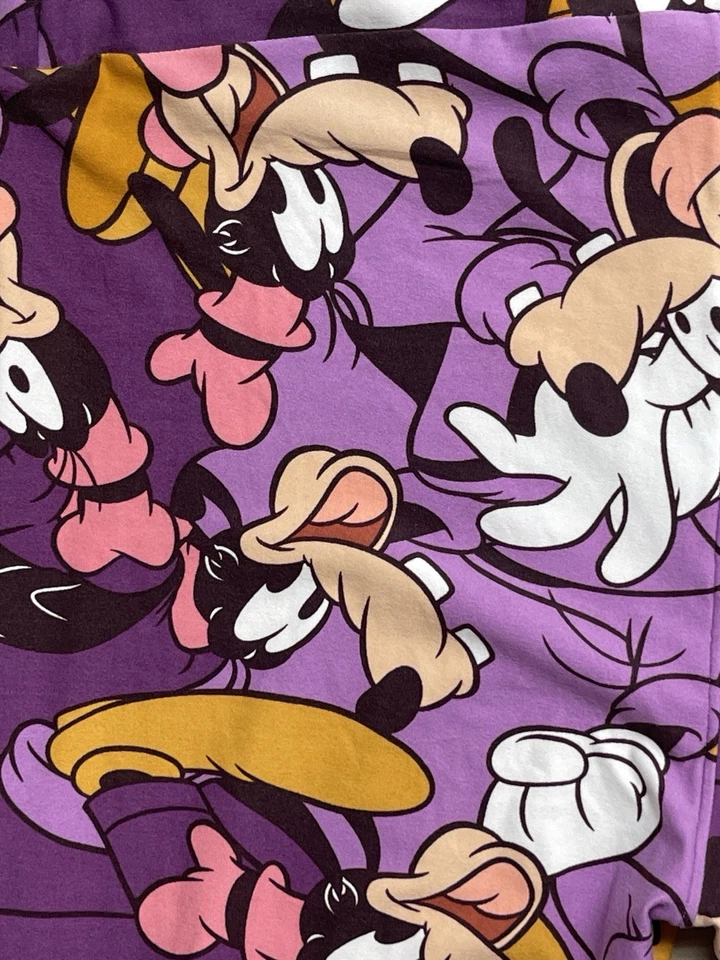 LulaRoe Alto y Curvilíneo Goofy Disney Leggings Pantalones Talla Única Suave Elástico Púrpura Foto 4 de 4