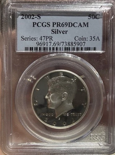2002-s SILVER Kennedy Half Dollar PCGS Proof PR69DCAM