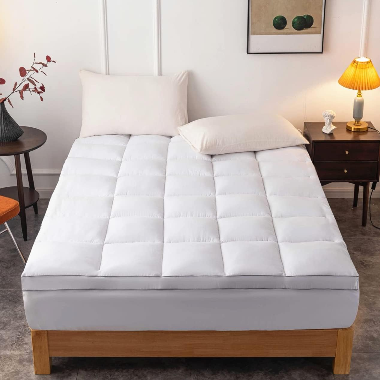 Mattress Topper Queen Size - Extra Thick Mattress Pad Cover - Pillow Top Deep Po
