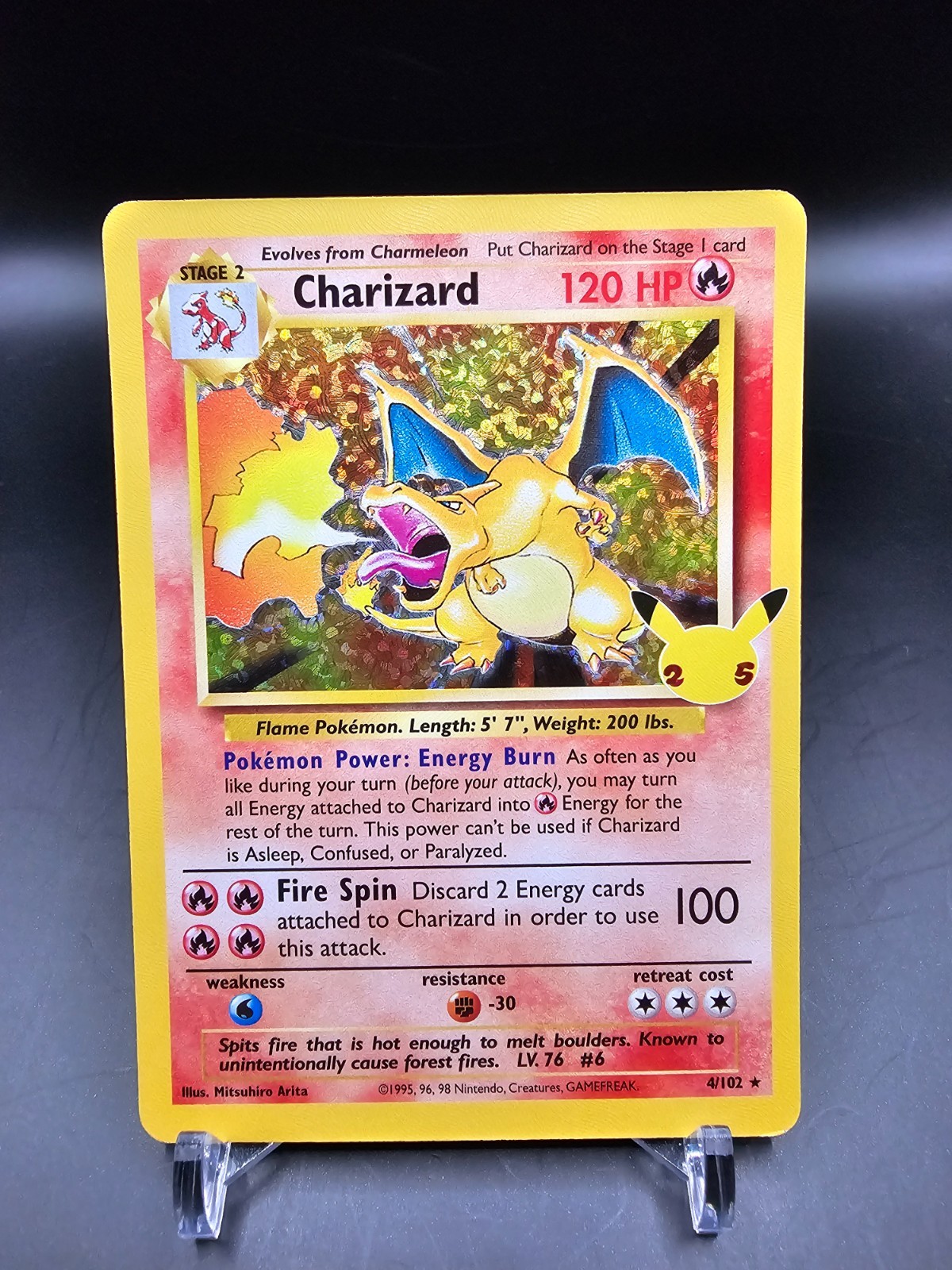 NM/EX - Charizard - 4/102 - Celebrations Classic Collection - Pokemon Card