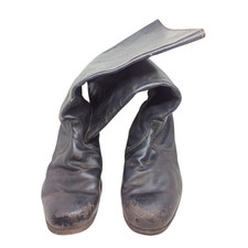 Soviet Army Russian Military Uniform Officer Leather Boots Size 9.5 US USSR 1980