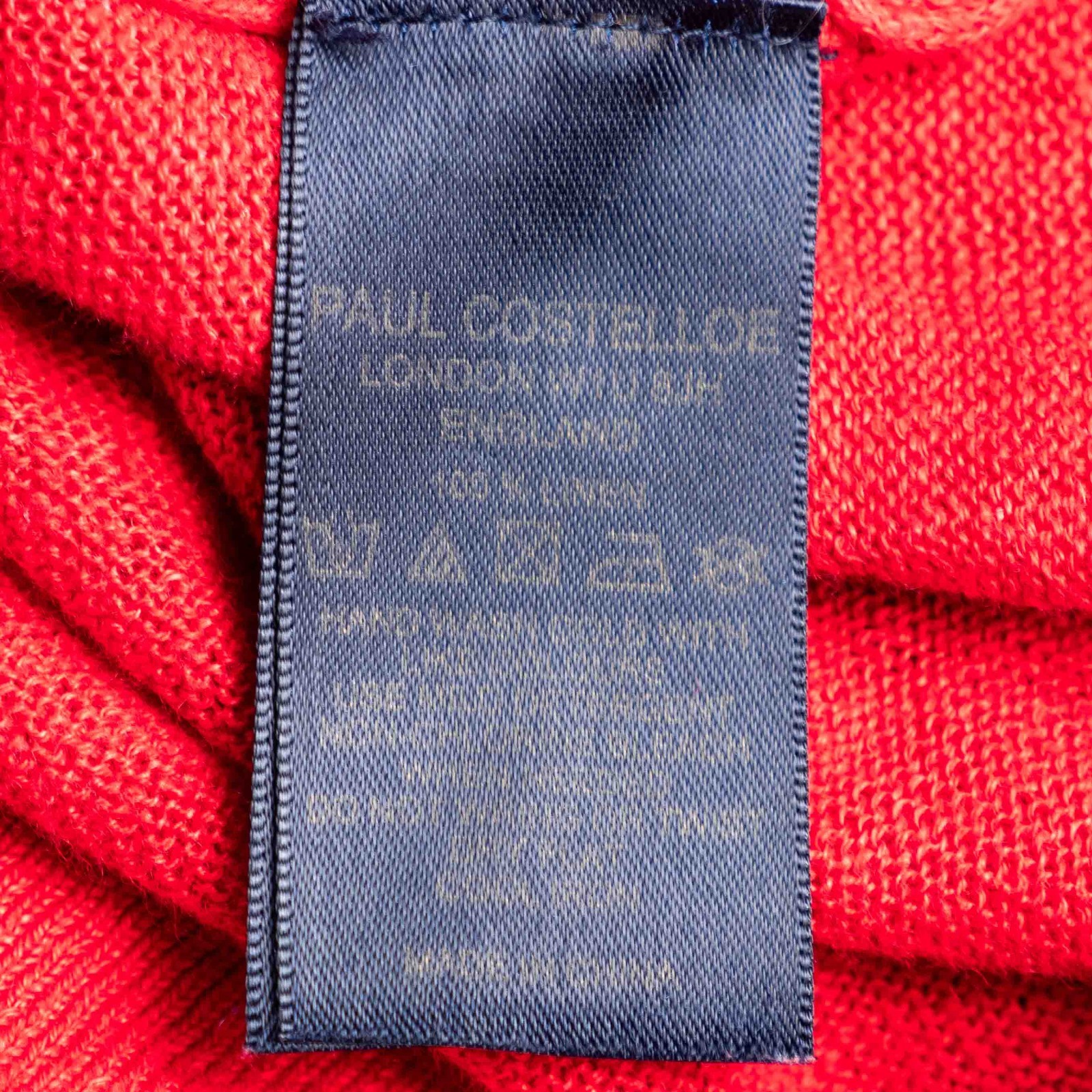 Paul Costelloe Red Short Sleeve 14 Top Pre-Owned image 6